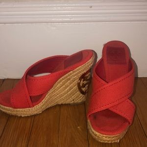 Coral Tory Burch Wedges REAL